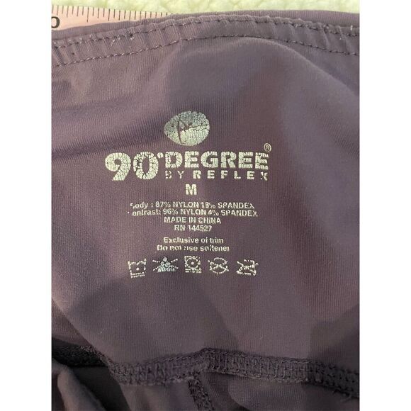 90 Degree by Reflex Women's High Rise Leggings Purple Size M Activewear - Picture 7 of 7